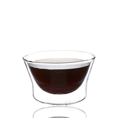 Lead Free Crystal Coffee Glass Mug Machine Pressed For Bar / Hotel Usage