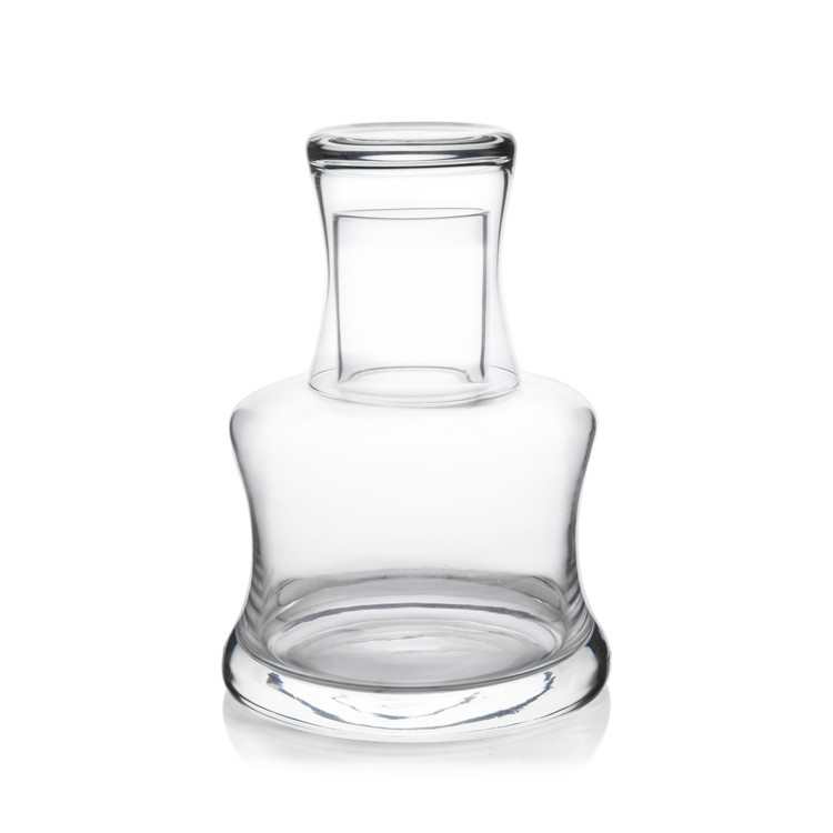 High Capacity Handmade Round Transparent Glass Pitcher Set With Tumbler