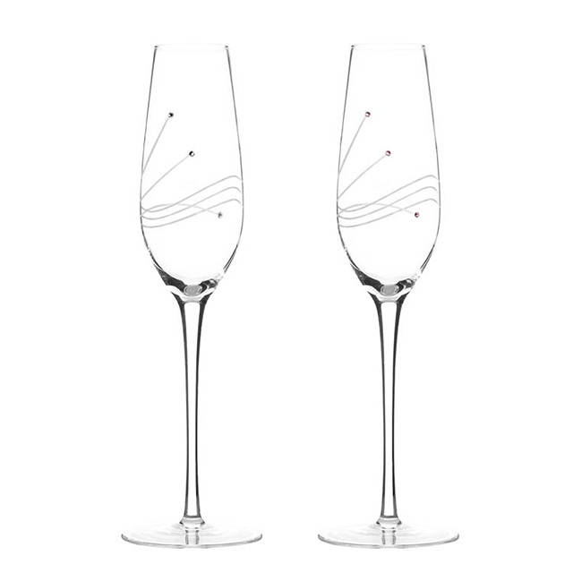 Professional Customized Popular Clear Crystal Champagne Flute Glass Gift