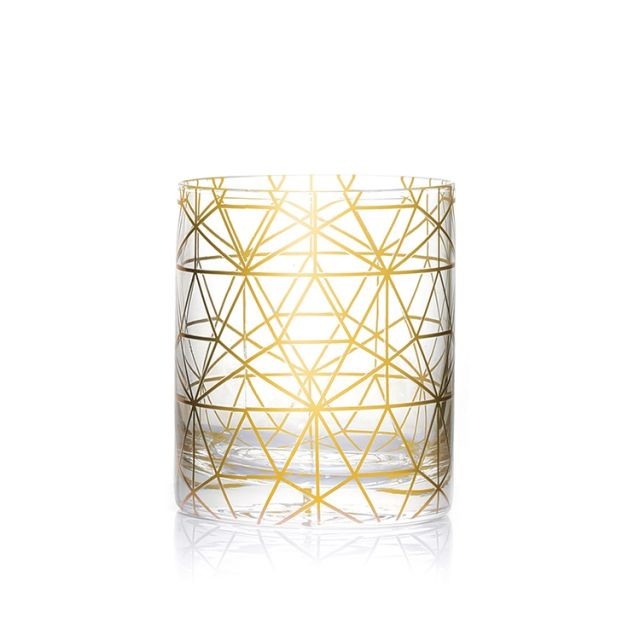 Hot sale lead-free crystal drinking tumbler  glass with customized decal