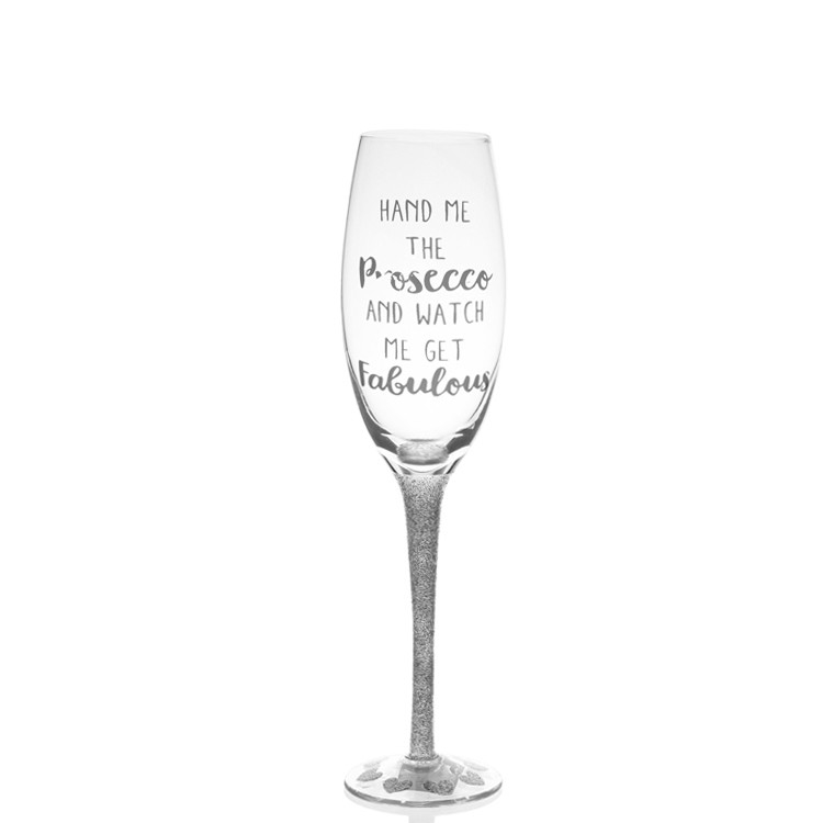 Professional custom personalized lead-free crystal champagne flute glass cup