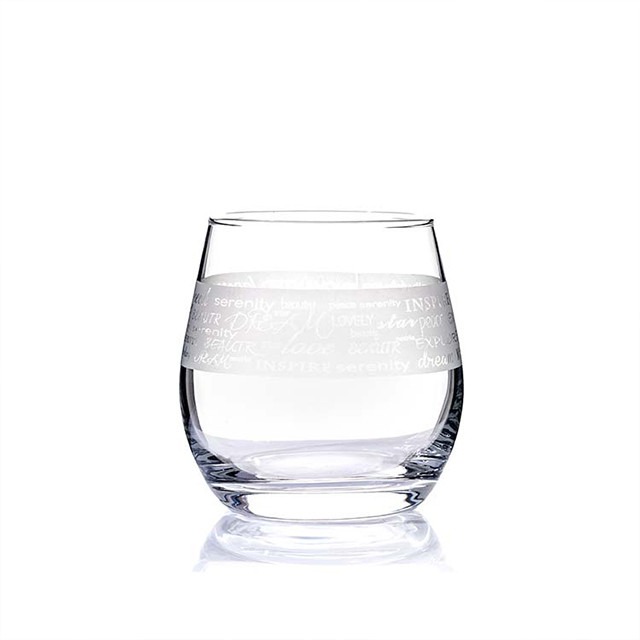 Customized LOGO New fashion Wine glass gift with gold and silver printing