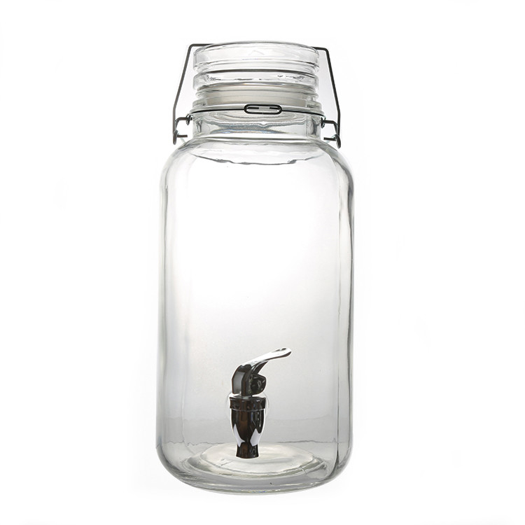 Wholesale High Quality Clear Juice beverage Dispenser 4803ml Glass drink dispenser
