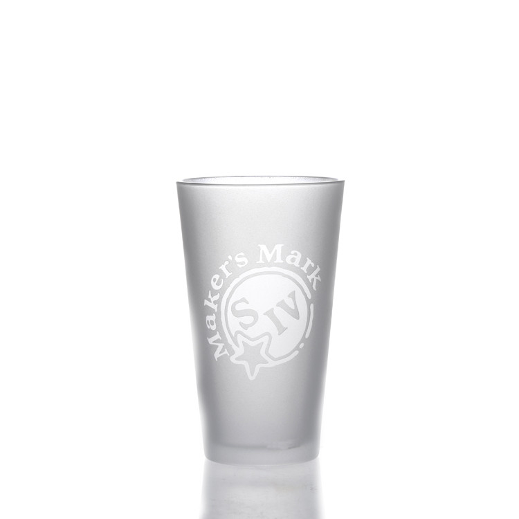 New Design Custom Beer Glass Hiball Glass Frosted Engraving Craft Beer Mug