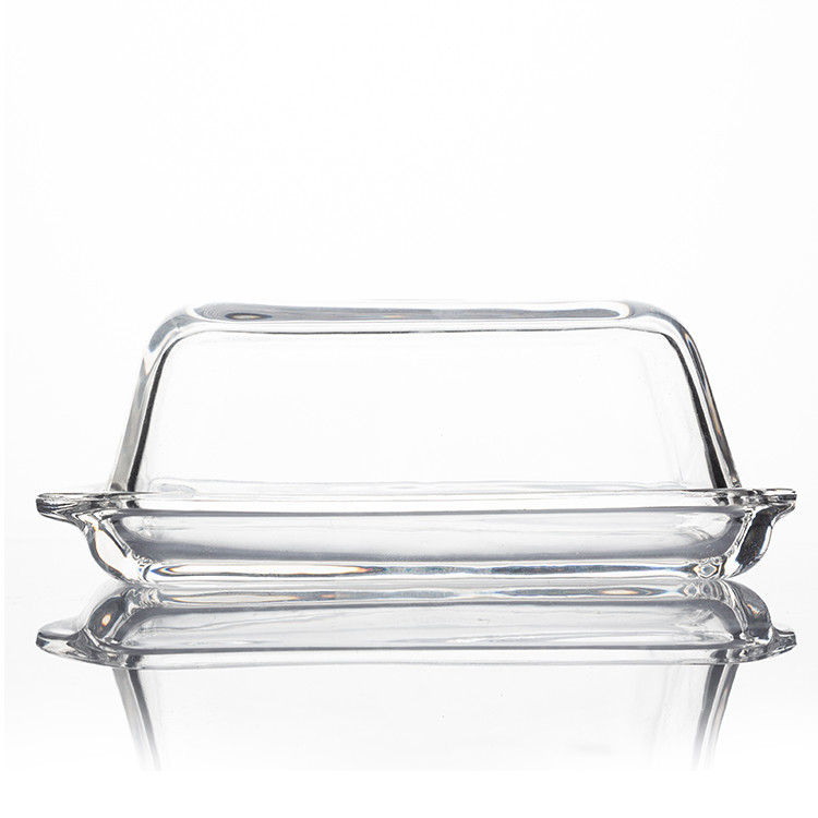 Factory Whosale High Quality Clear Glass Butter Dish Set
