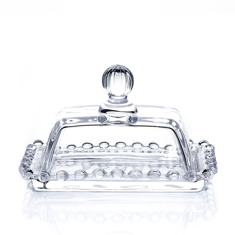 Pearl Round Decorative Wholesale Factory Price High Quality Clear Butter Dish Set