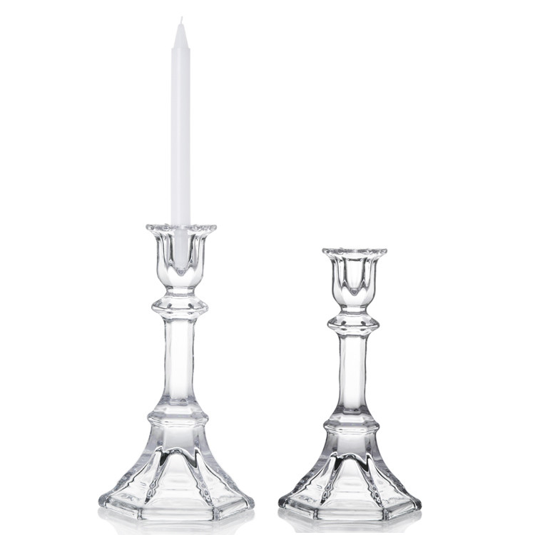 Clear Classic Crystal Glass Candelabra Candlestick Holder