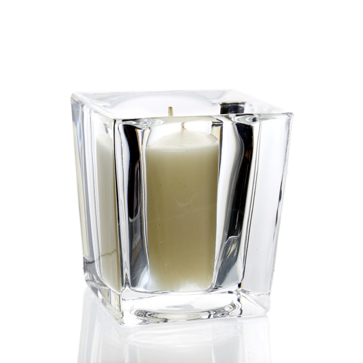 Hot sales customized clear crystal glass Candle Holder