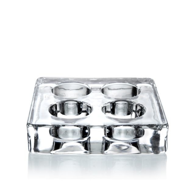 Glass Transparent Candle Holder with 4 Tealight Set for party wedding decoration