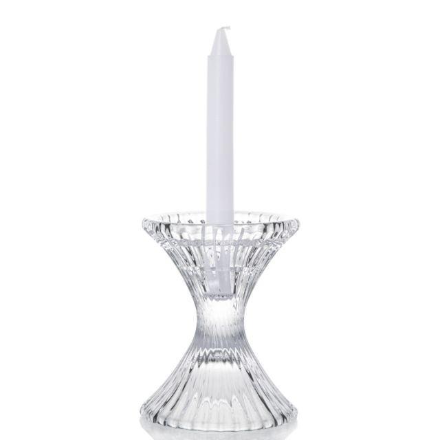 Hot sales customized clear crystal glass candelabra candlestick holder