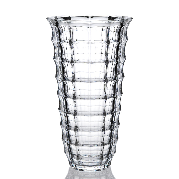 High Quality Window Collection Transparent Clear Engraved Exquisite Glass Vase
