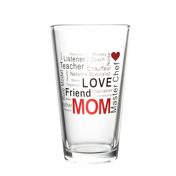 Transparent Mother'S Day Holiday Cup Glass Festival Glass Gift Decal Ceremony