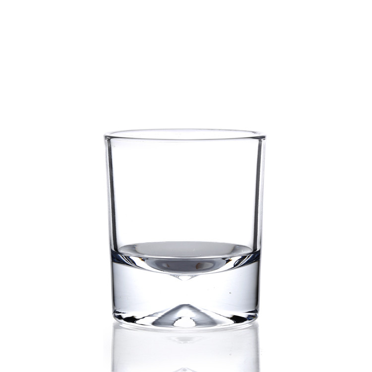 LFGB Customized Heavy Base Mountain Plain Whiskey Glass 144ml