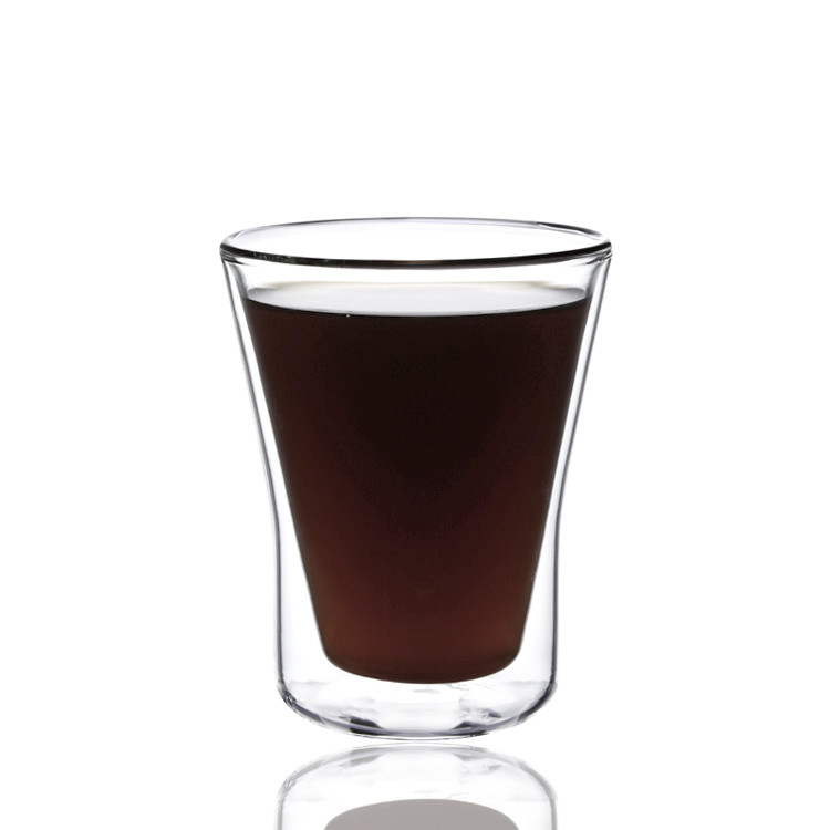 Lead Free Crystal Coffee Glass Mug Machine Pressed For Bar / Hotel Usage